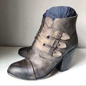 EUC Freebird by Steven Leather “Malbec” Booties